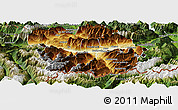 Physical Panoramic Map of Innsbruck-Land, satellite outside