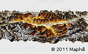 Physical Panoramic Map of Innsbruck-Land, semi-desaturated