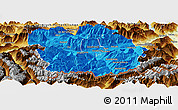Political Panoramic Map of Innsbruck-Land, physical outside