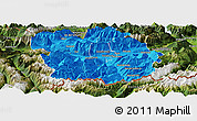 Political Panoramic Map of Innsbruck-Land, satellite outside