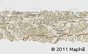 Shaded Relief Panoramic Map of Innsbruck-Land