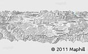Silver Style Panoramic Map of Innsbruck-Land