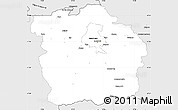 Silver Style Simple Map of Innsbruck-Land