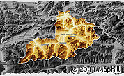 Physical 3D Map of Kitzbuhel, darken, desaturated