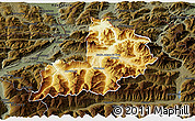 Physical 3D Map of Kitzbuhel, darken