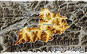 Physical 3D Map of Kitzbuhel, darken, semi-desaturated