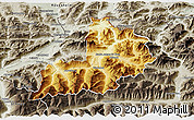 Physical 3D Map of Kitzbuhel, semi-desaturated