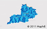 Political 3D Map of Kitzbuhel, cropped outside