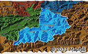 Political 3D Map of Kitzbuhel, darken