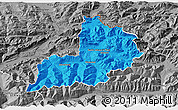 Political 3D Map of Kitzbuhel, desaturated