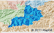 Political 3D Map of Kitzbuhel, lighten