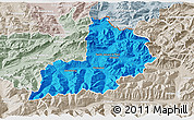 Political 3D Map of Kitzbuhel, lighten, semi-desaturated