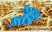Political 3D Map of Kitzbuhel, physical outside