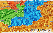 Political 3D Map of Kitzbuhel