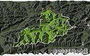 Satellite 3D Map of Kitzbuhel, darken, semi-desaturated