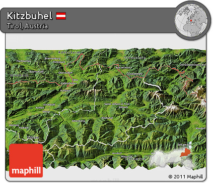 Satellite 3D Map of Kitzbuhel