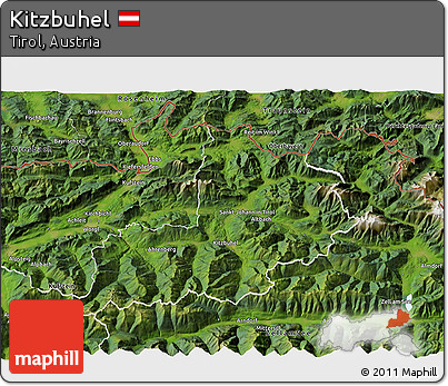 Satellite 3D Map of Kitzbuhel