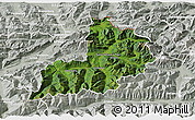 Satellite 3D Map of Kitzbuhel, lighten, semi-desaturated