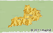Savanna Style 3D Map of Kitzbuhel, single color outside
