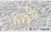 Shaded Relief 3D Map of Kitzbuhel, desaturated