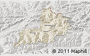 Shaded Relief 3D Map of Kitzbuhel, lighten, semi-desaturated