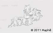 Silver Style 3D Map of Kitzbuhel, single color outside