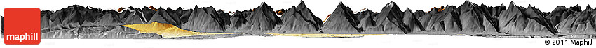 Physical Horizon Map of Kitzbuhel, darken, desaturated