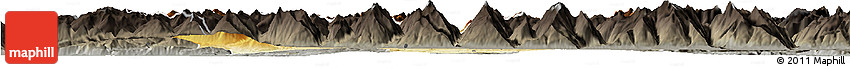 Physical Horizon Map of Kitzbuhel, darken, semi-desaturated