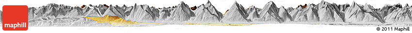 Physical Horizon Map of Kitzbuhel, lighten, desaturated