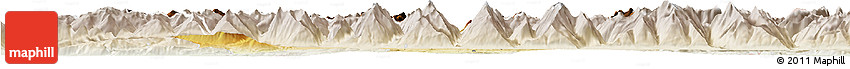 Physical Horizon Map of Kitzbuhel, lighten