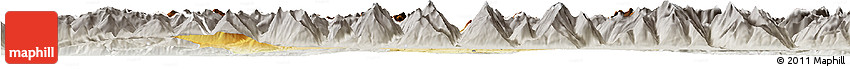 Physical Horizon Map of Kitzbuhel, lighten, semi-desaturated