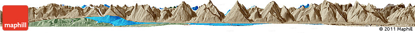 Political Horizon Map of Kitzbuhel, semi-desaturated