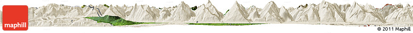 Satellite Horizon Map of Kitzbuhel, shaded relief outside
