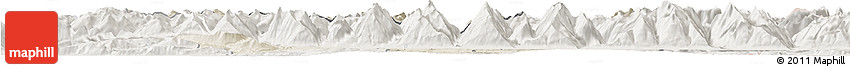 Shaded Relief Horizon Map of Kitzbuhel, lighten