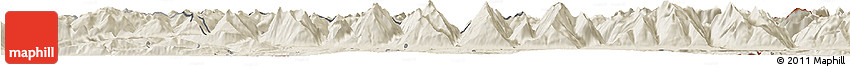 Shaded Relief Horizon Map of Kitzbuhel