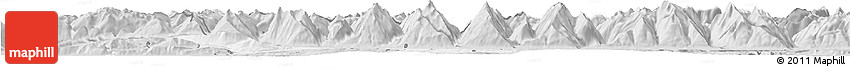 Silver Style Horizon Map of Kitzbuhel