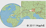 Savanna Style Location Map of Kitzbuhel, highlighted parent region