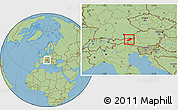 Savanna Style Location Map of Kitzbuhel