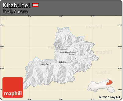 Classic Style Map of Kitzbuhel, single color outside