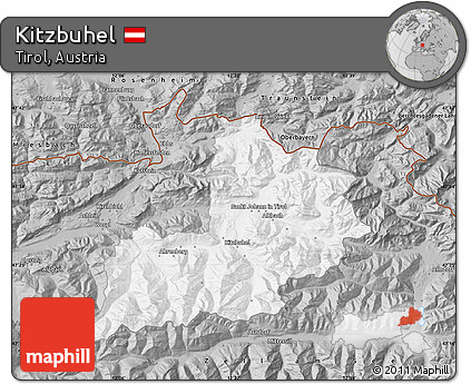 Gray Map of Kitzbuhel