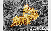 Physical Map of Kitzbuhel, darken, desaturated