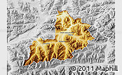 Physical Map of Kitzbuhel, lighten, desaturated