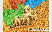 Physical Map of Kitzbuhel, political outside