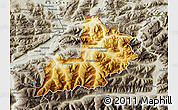 Physical Map of Kitzbuhel, semi-desaturated