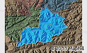 Political Map of Kitzbuhel, darken, semi-desaturated