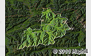 Satellite Map of Kitzbuhel, darken
