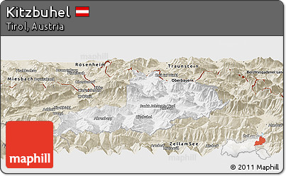 Classic Style Panoramic Map of Kitzbuhel