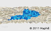 Political Panoramic Map of Kitzbuhel, shaded relief outside