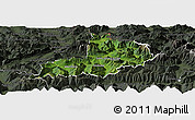 Satellite Panoramic Map of Kitzbuhel, darken, semi-desaturated