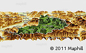 Satellite Panoramic Map of Kitzbuhel, physical outside